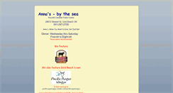 Desktop Screenshot of annasbythesea.com